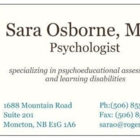 Sara Osborne M.A. L.Psych - Psychologues