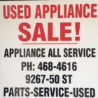 Appliance All Service USED SALES - PARTS - SERVICE - Used Appliance Stores