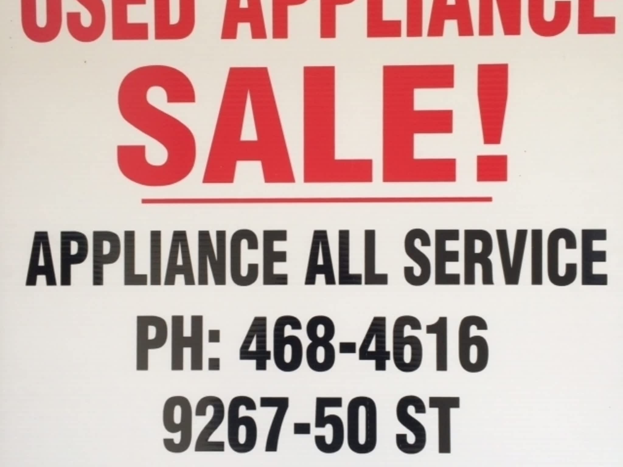 photo Appliance All Service USED SALES - PARTS - SERVICE