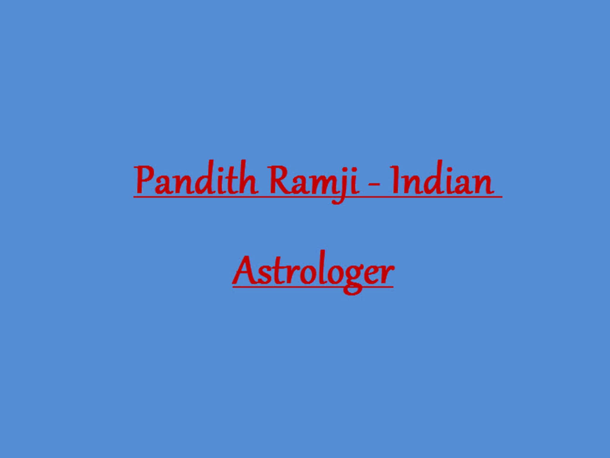 photo Pandith Ramji - Indian Astrologer