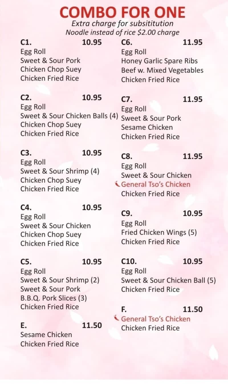 House of on sale china menu