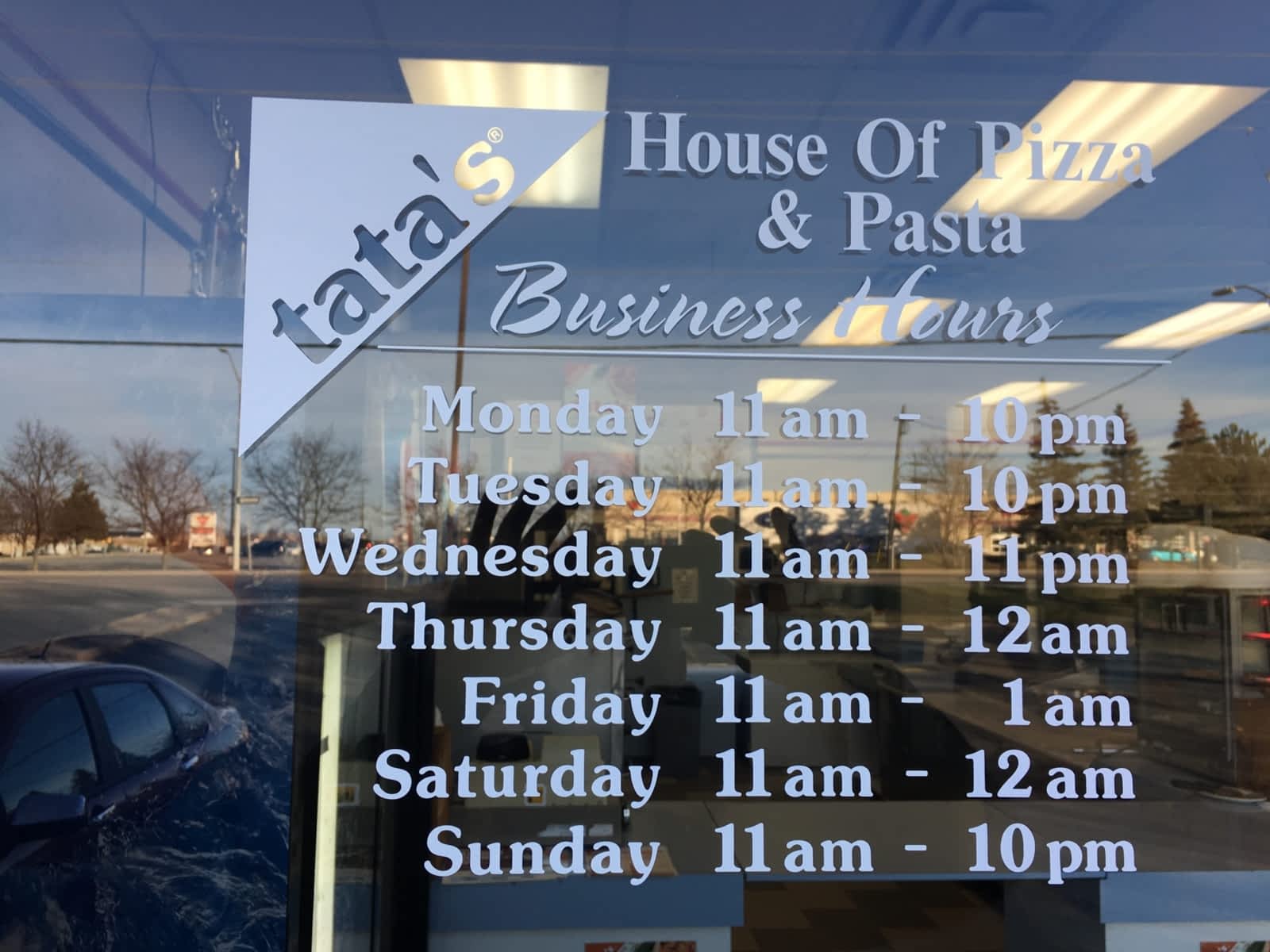 Tatas House Of Pizza Pasta Opening Hours 2561 - 