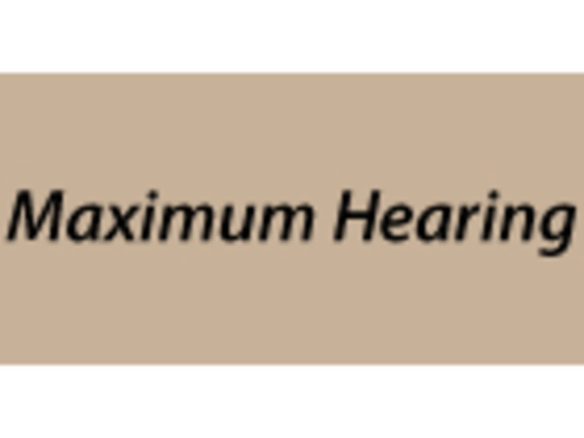 photo Maximum Hearing