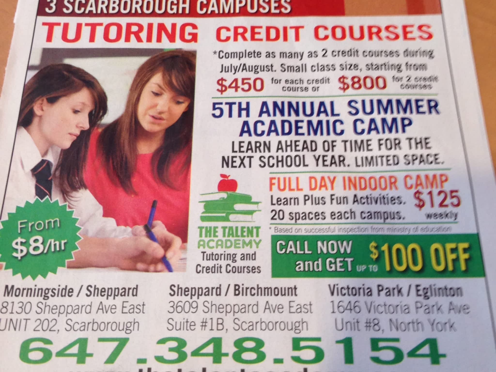 photo The Talent Academy Tutoring and Credit Courses