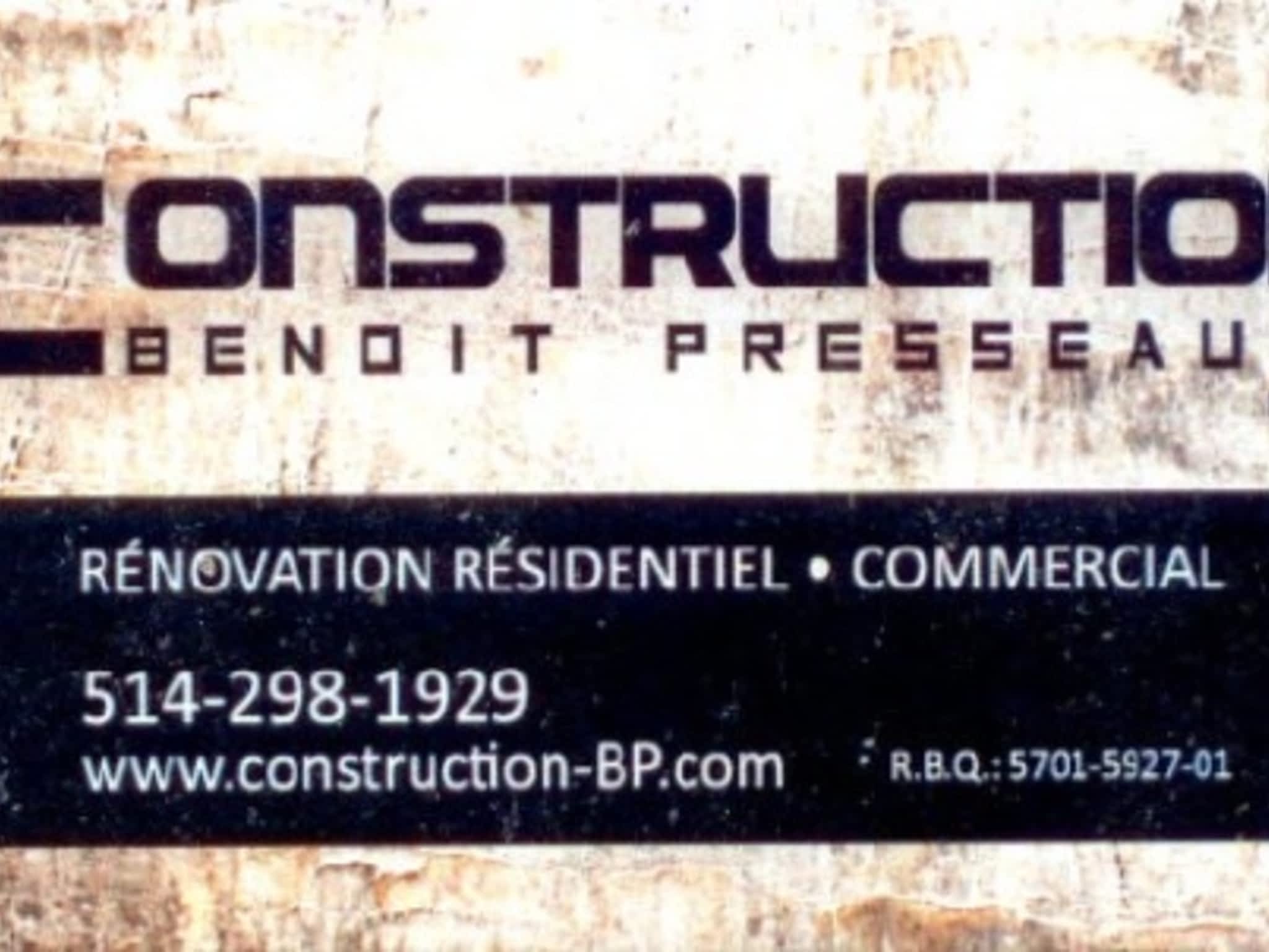 photo Construction Benoit Pressault Inc