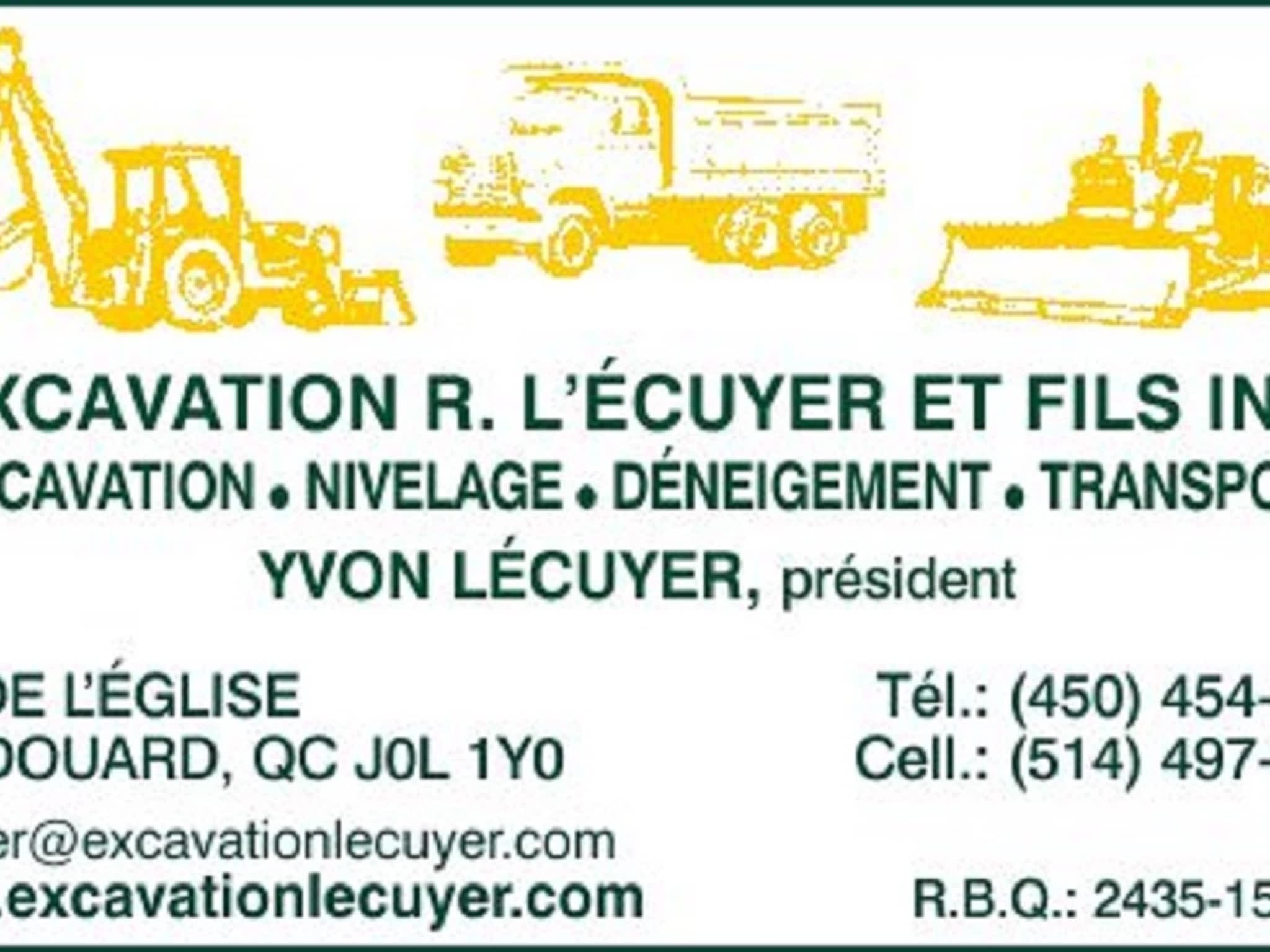 photo Excavation R.Lécuyer & Fils Inc