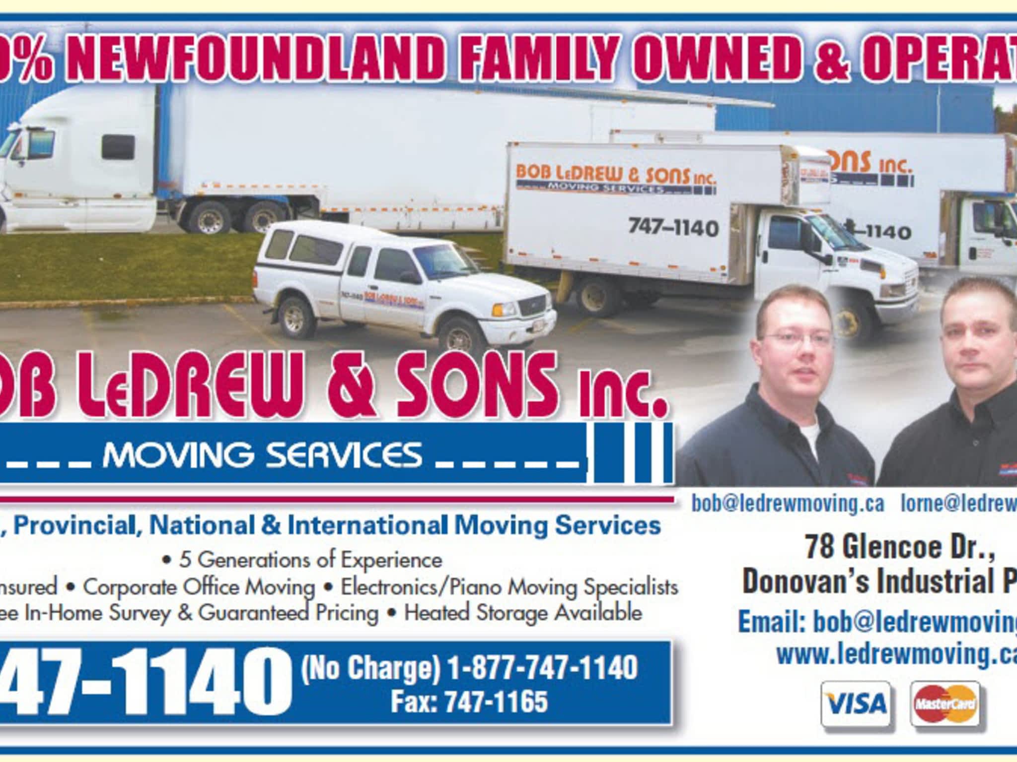 photo LeDrew Bob & Sons Inc Moving Services