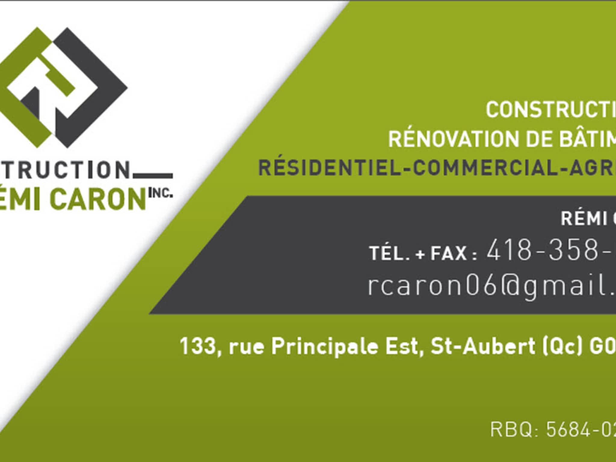 photo Construction Remi Caron Inc