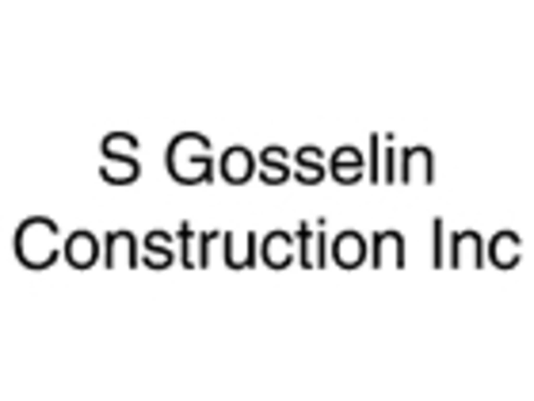 photo S Gosselin Construction Inc