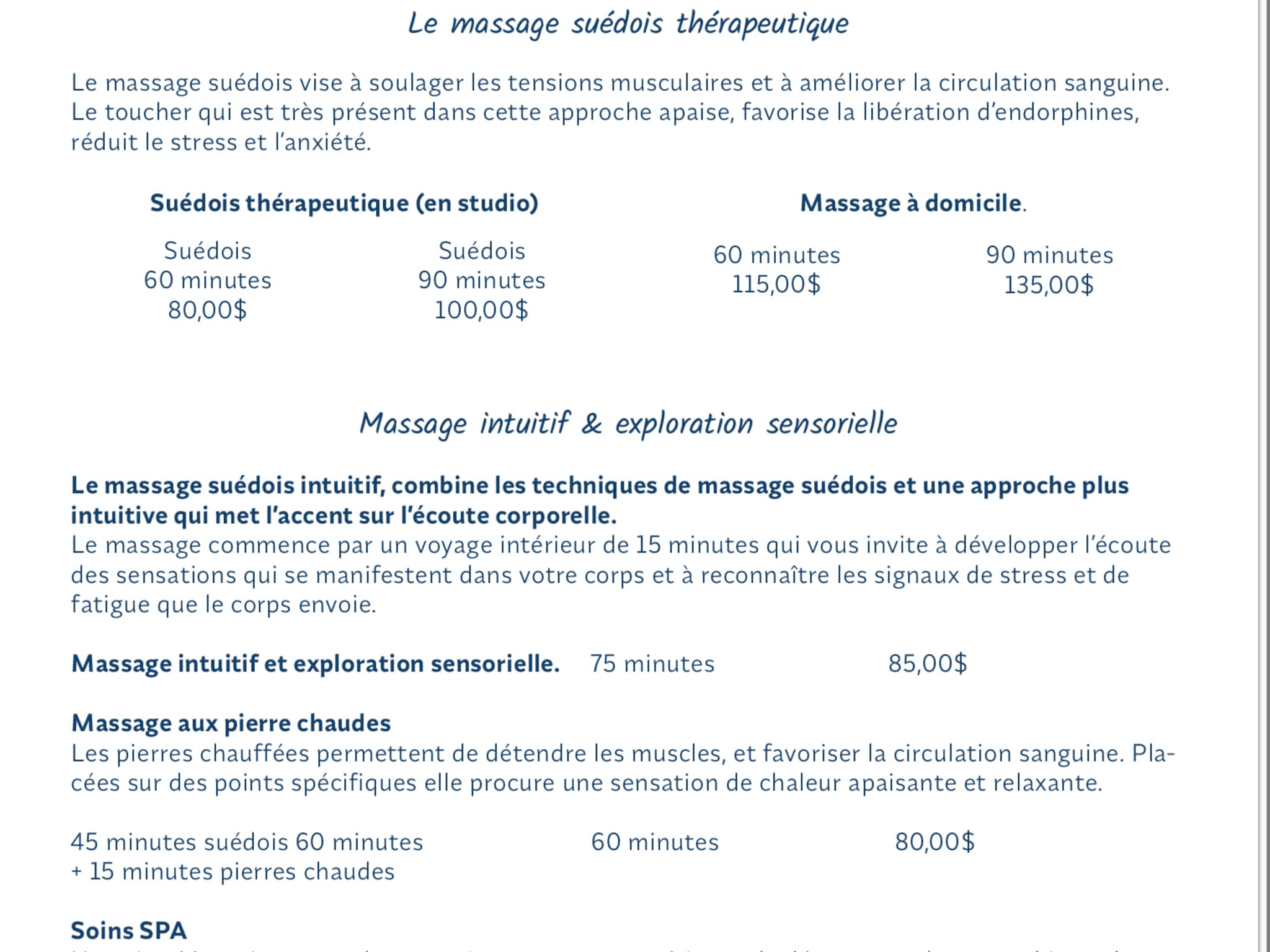 photo Natalie Houle Massothérapeute