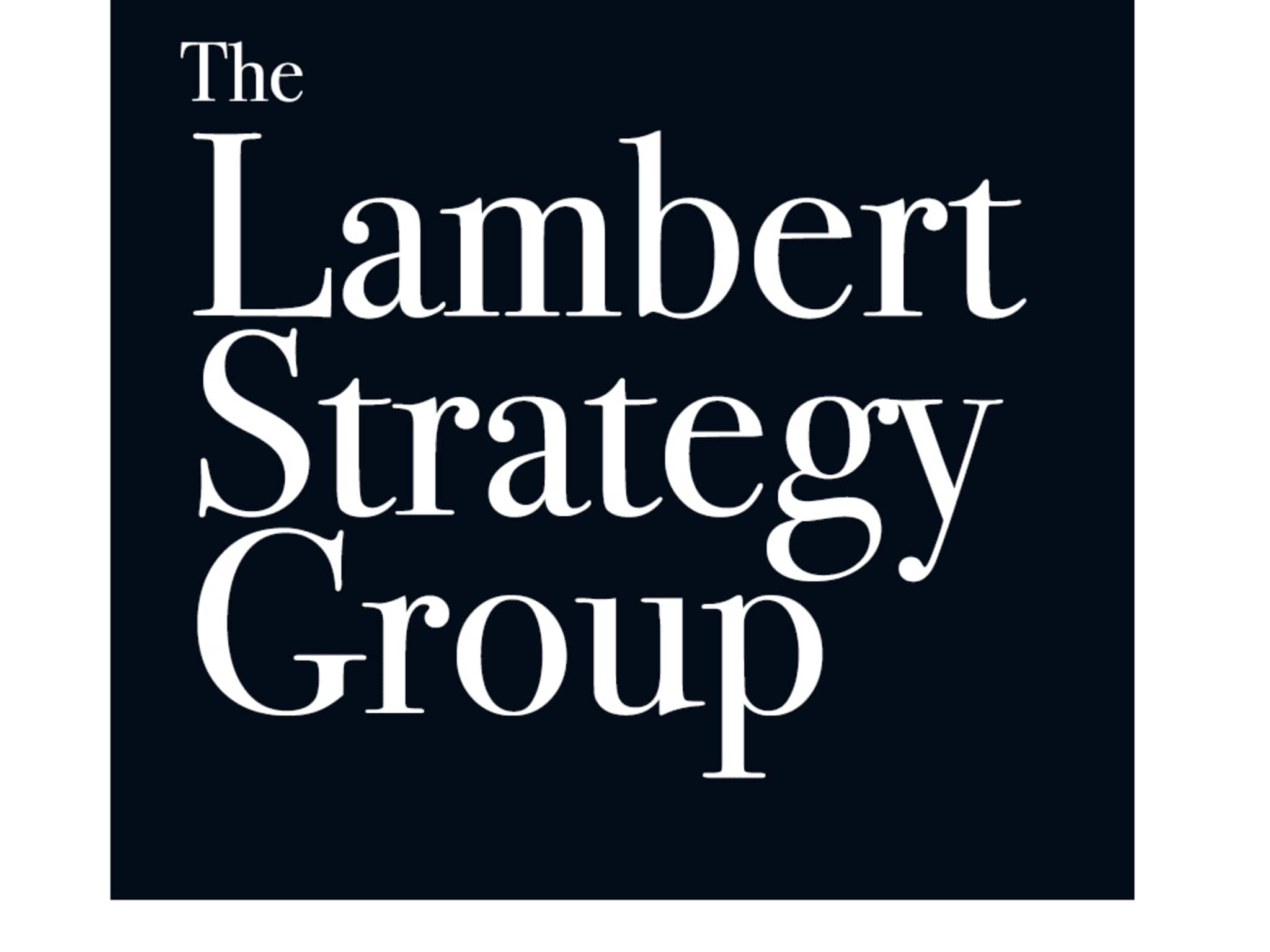 photo Lambert Strategy Group Ltd.