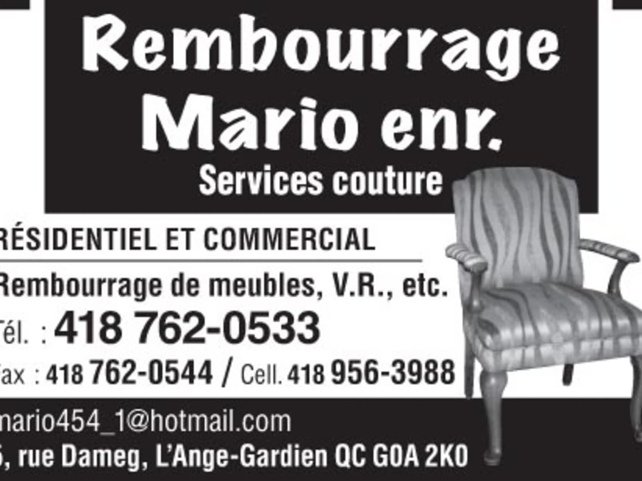 photo Service couture rembourrage Mario Enr.