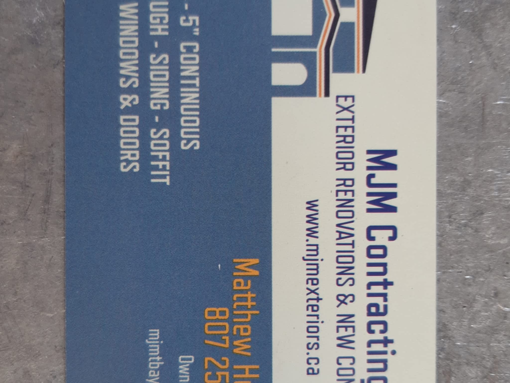 photo MJM Contracting