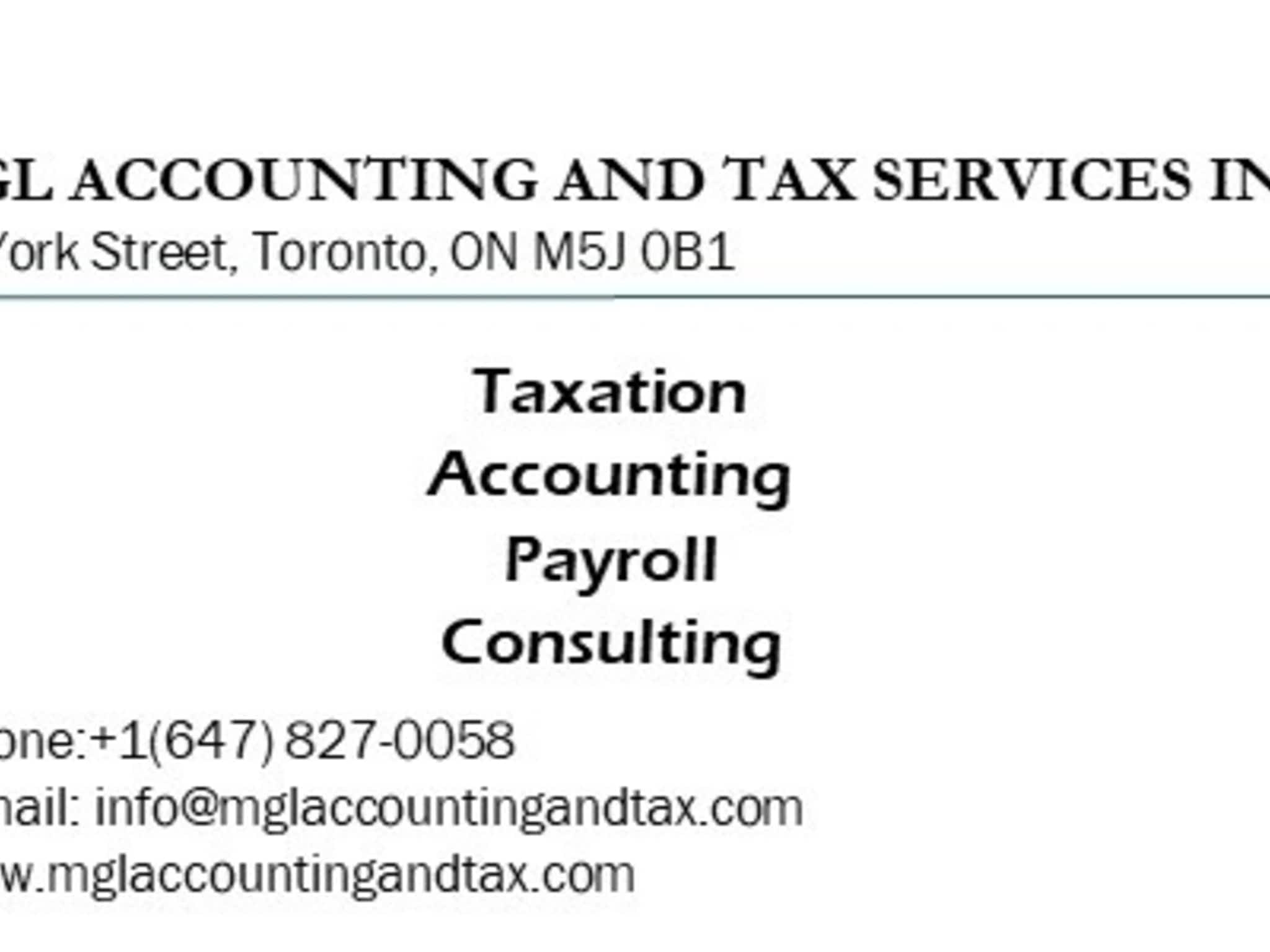 photo MGL Accounting and Tax Services Inc