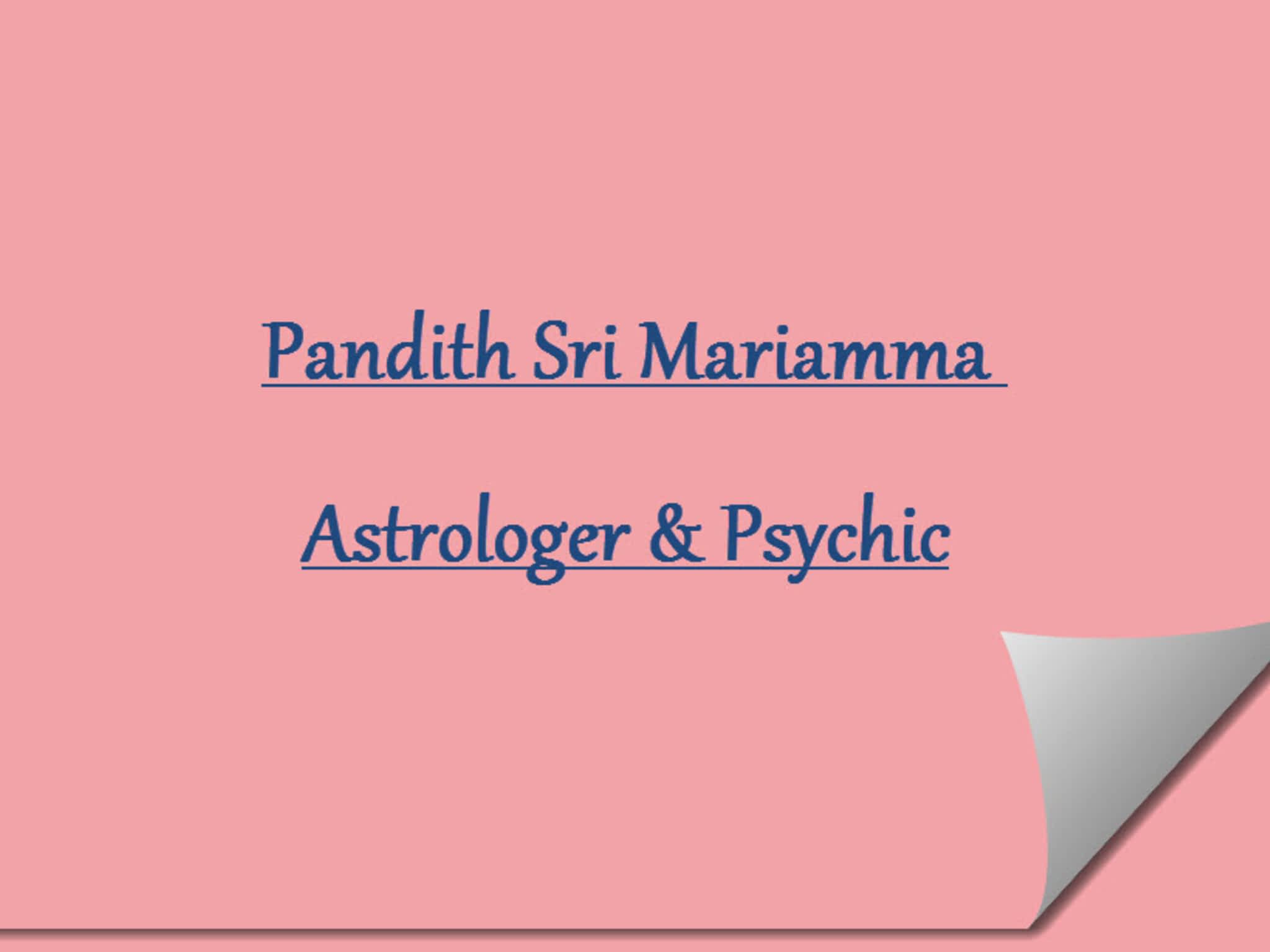 photo Pandith- Sri Mariamma Astrologer & Psychic