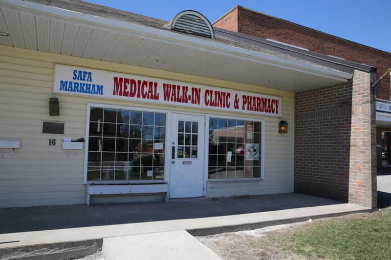 Safa medical walkin clinic and pharmacy  Markham, ON  16 Main St N