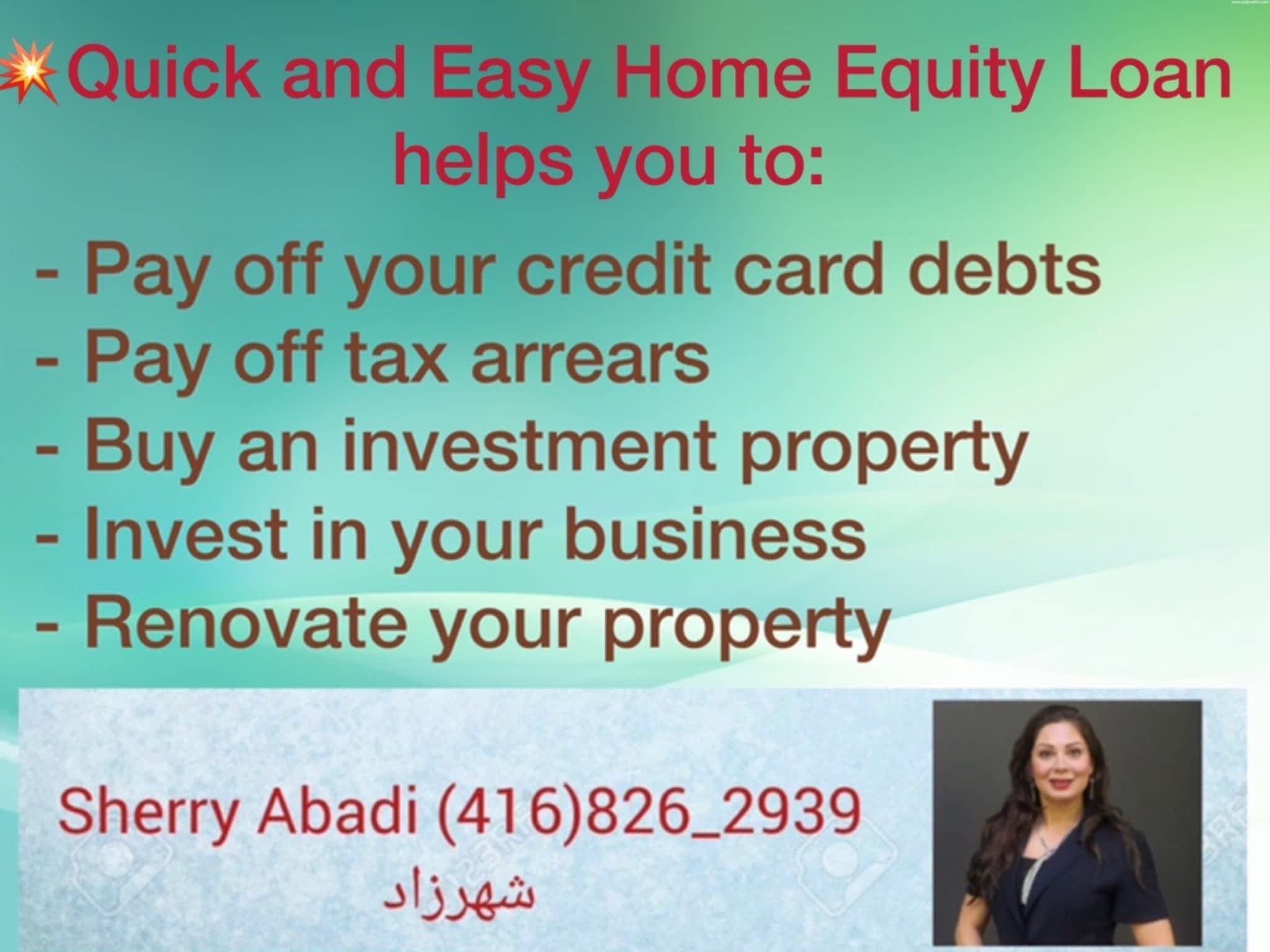 photo Sherry Abadi (Shahrzad Hosseinabadi) Loan for Ontario Homeowners