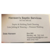 View Hansen's Septic Service's’s Rocky Mountain House profile