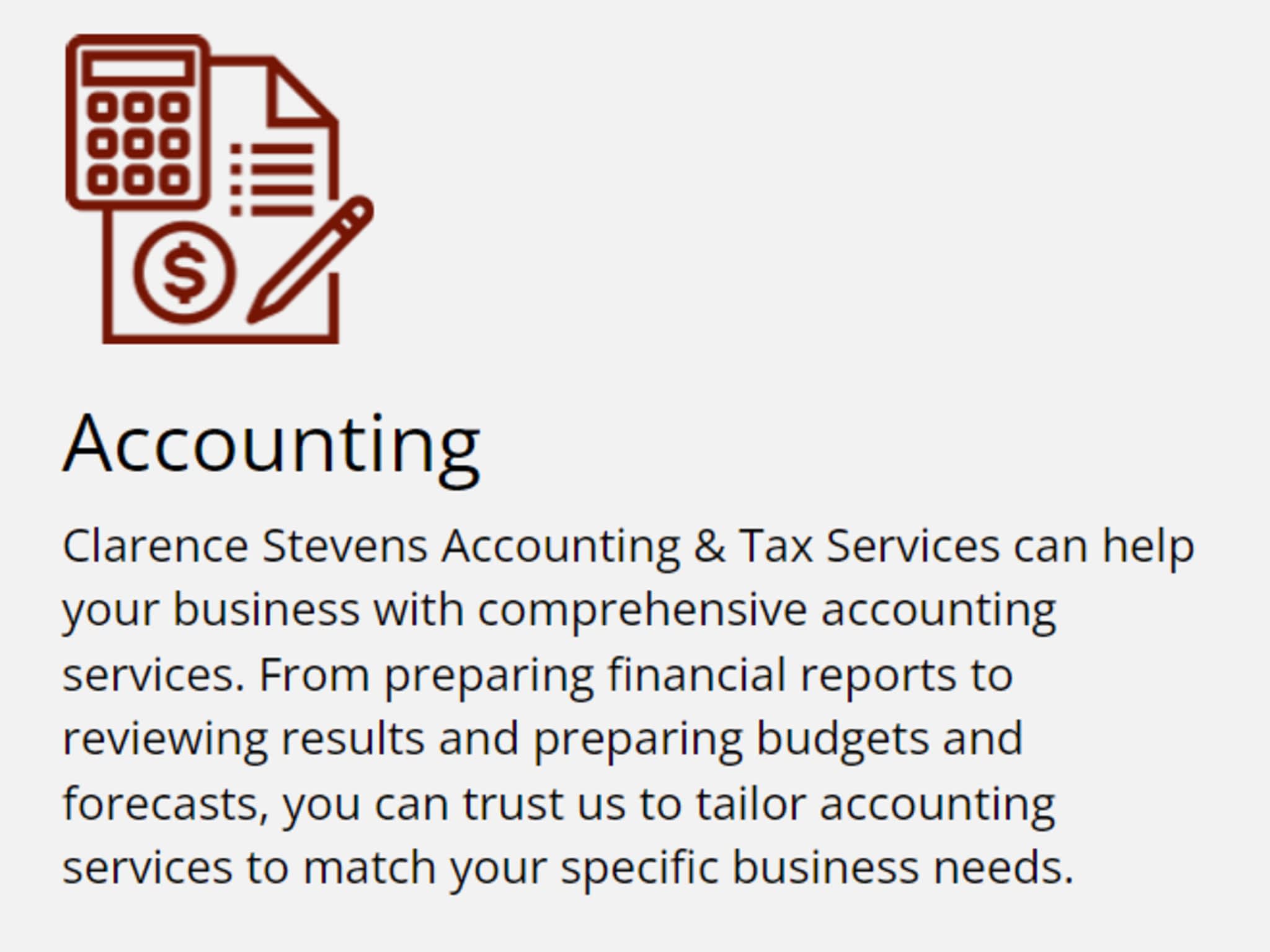 photo Clarence Stevens Accounting & Tax Services