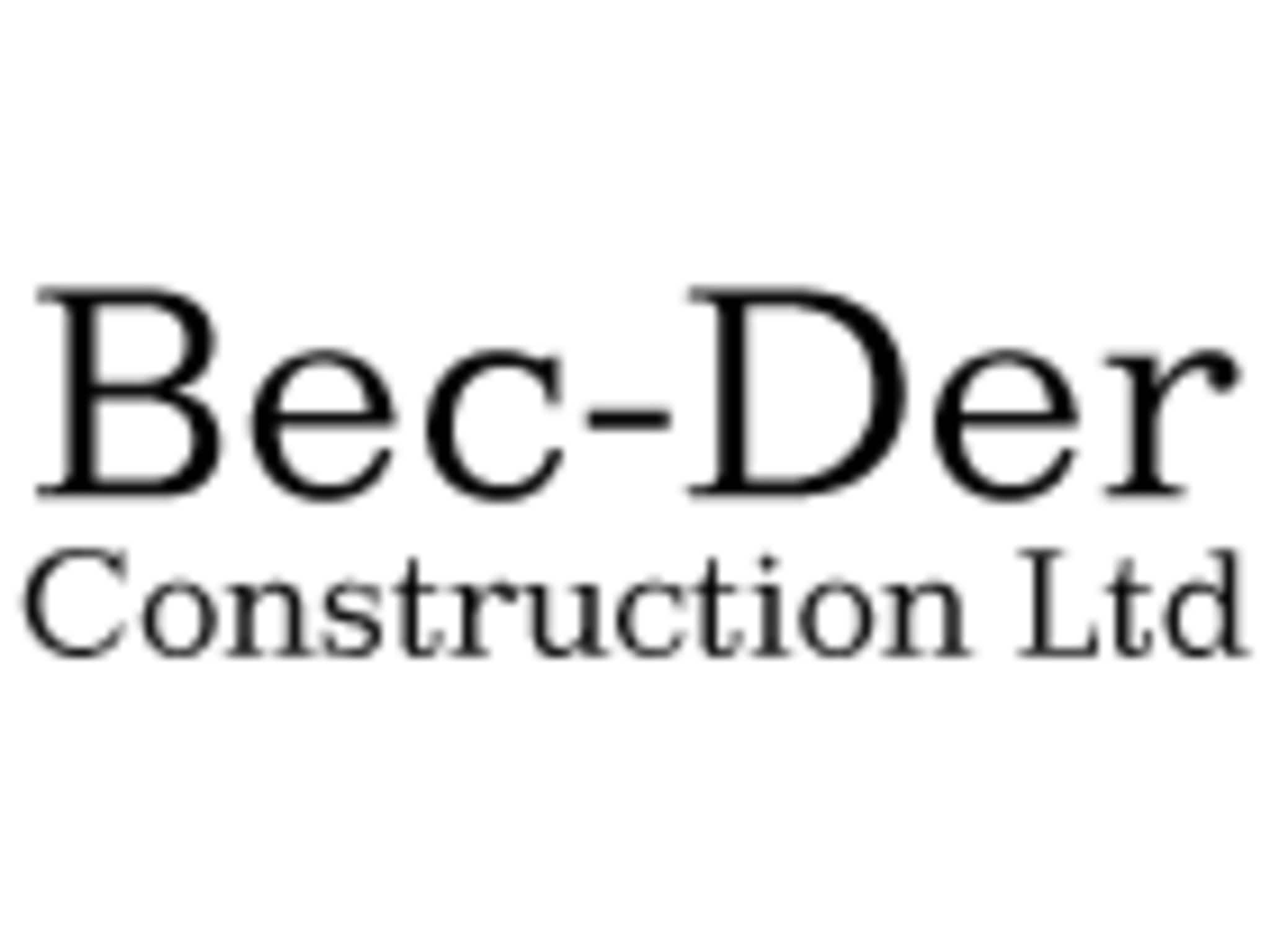 photo Bec-Der Construction Ltd