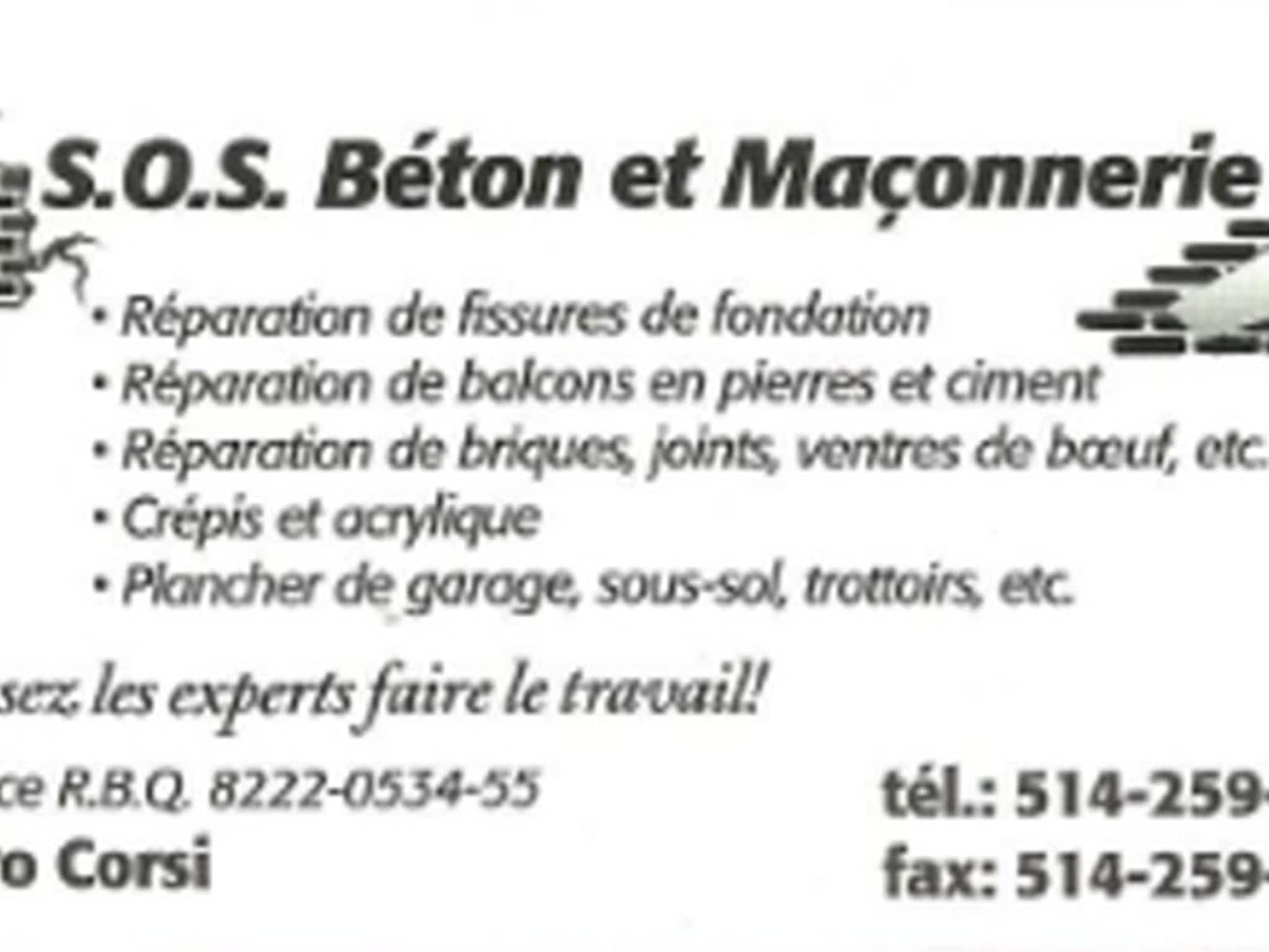 photo SOS Béton et Maçonnerie