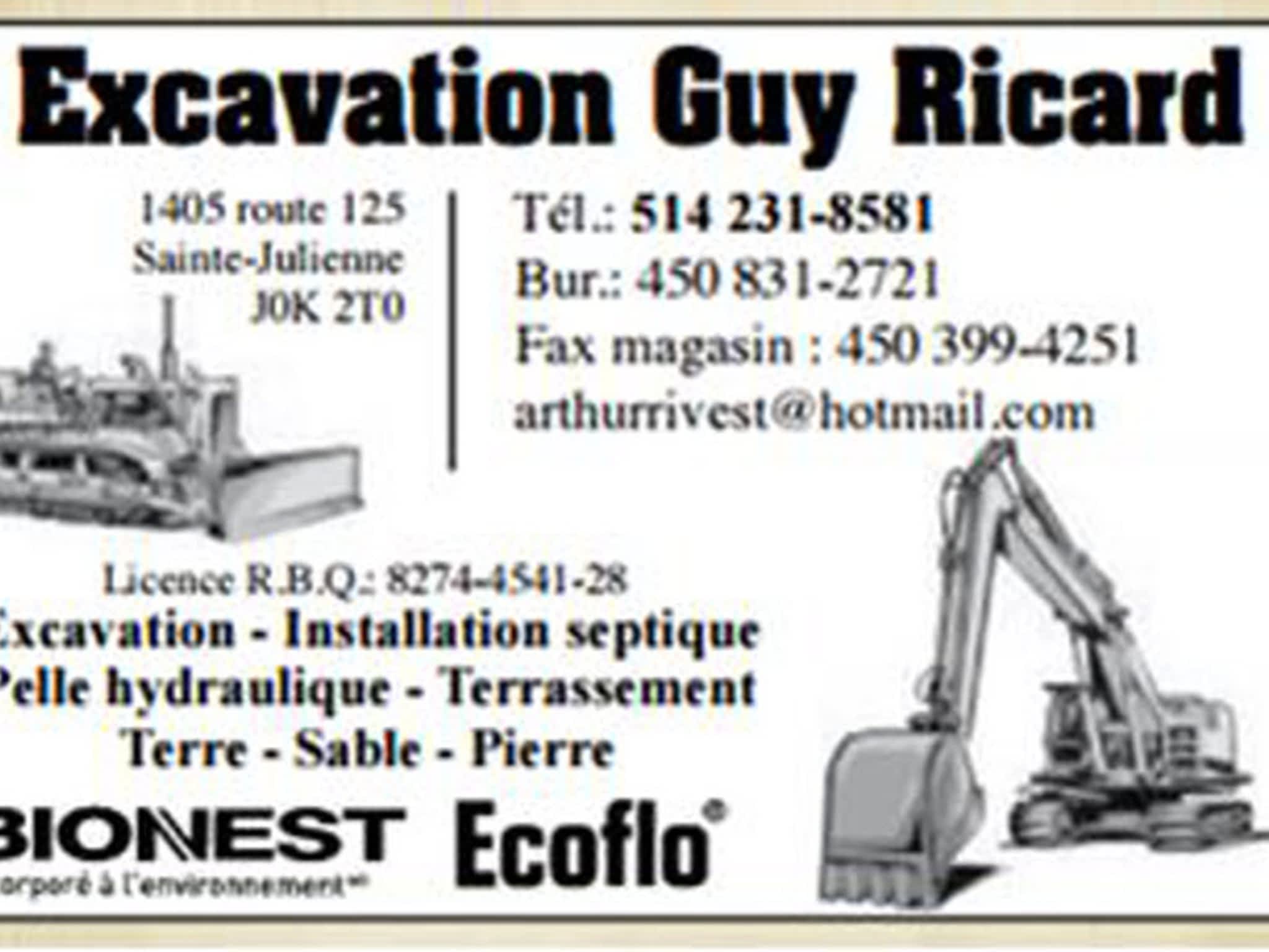 photo Excavation Guy Ricard