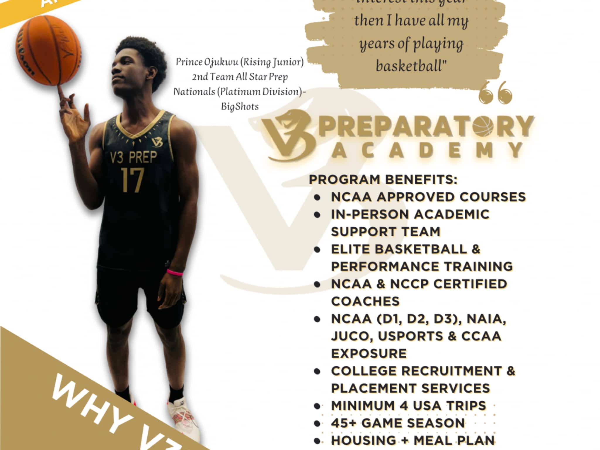 photo V3 Prep Basketball Academy