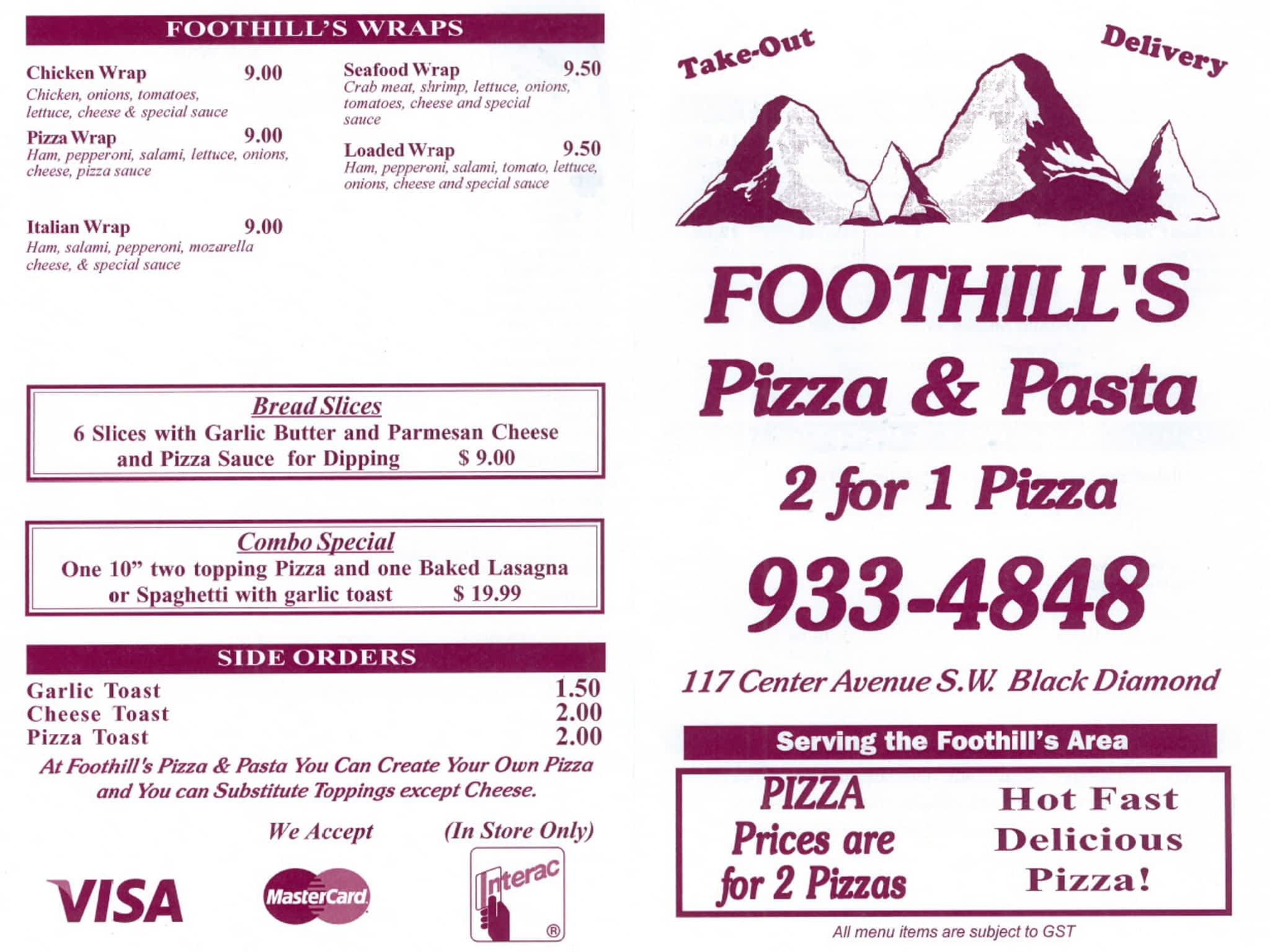 photo Foothills Pizza & Pasta