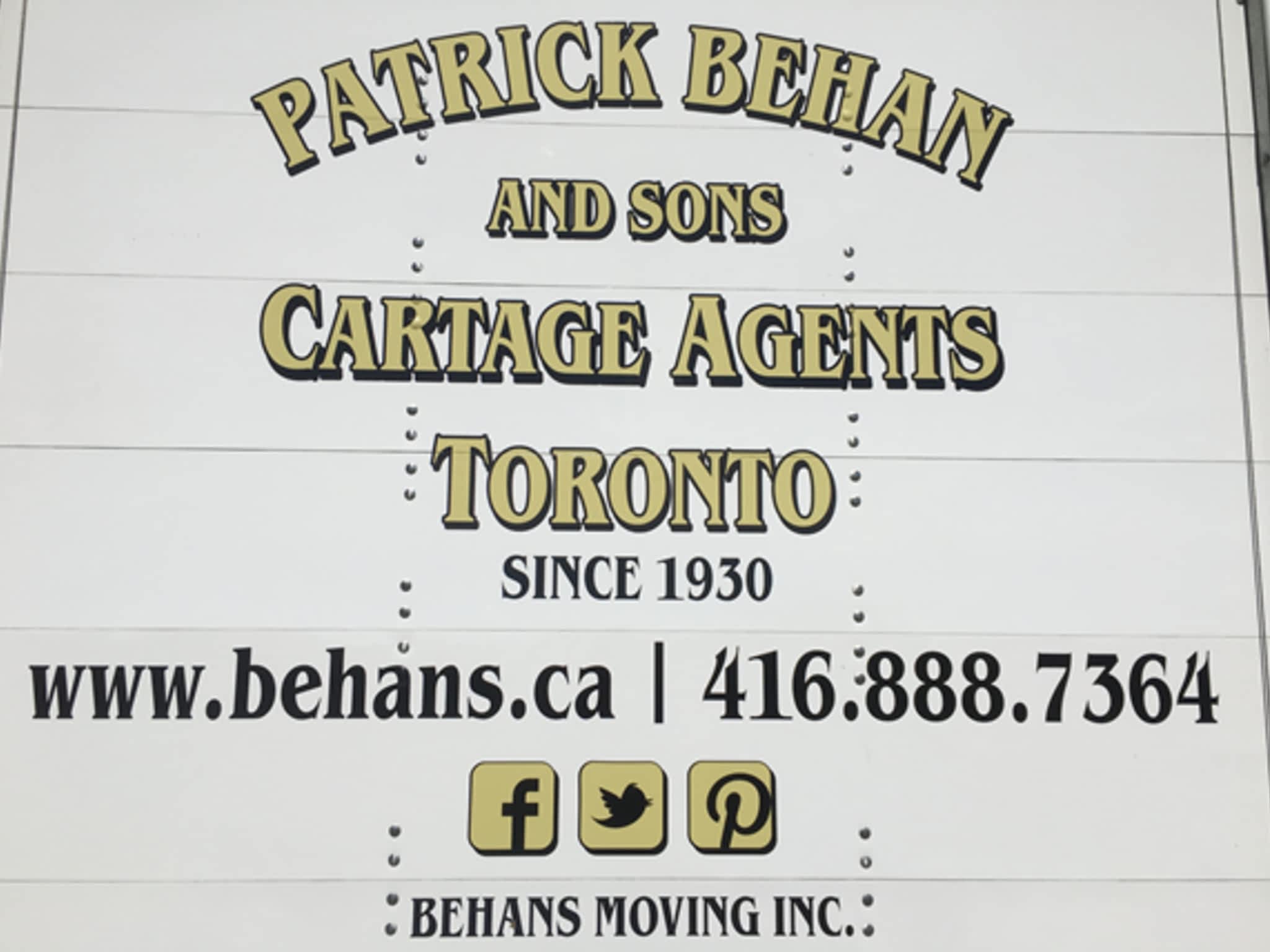 photo Behan's Moving Inc