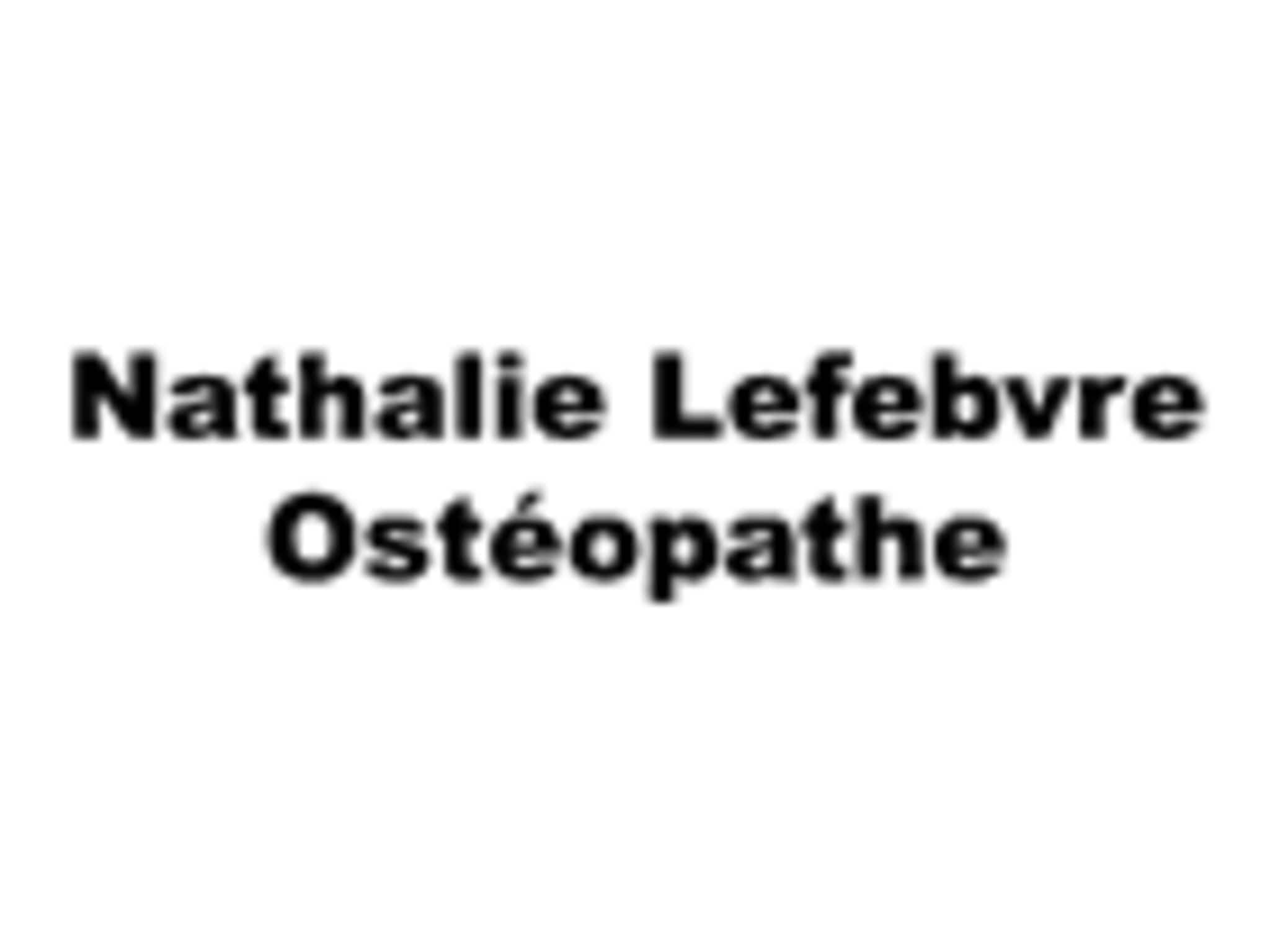 photo Nathalie Lefebvre Osteopathe