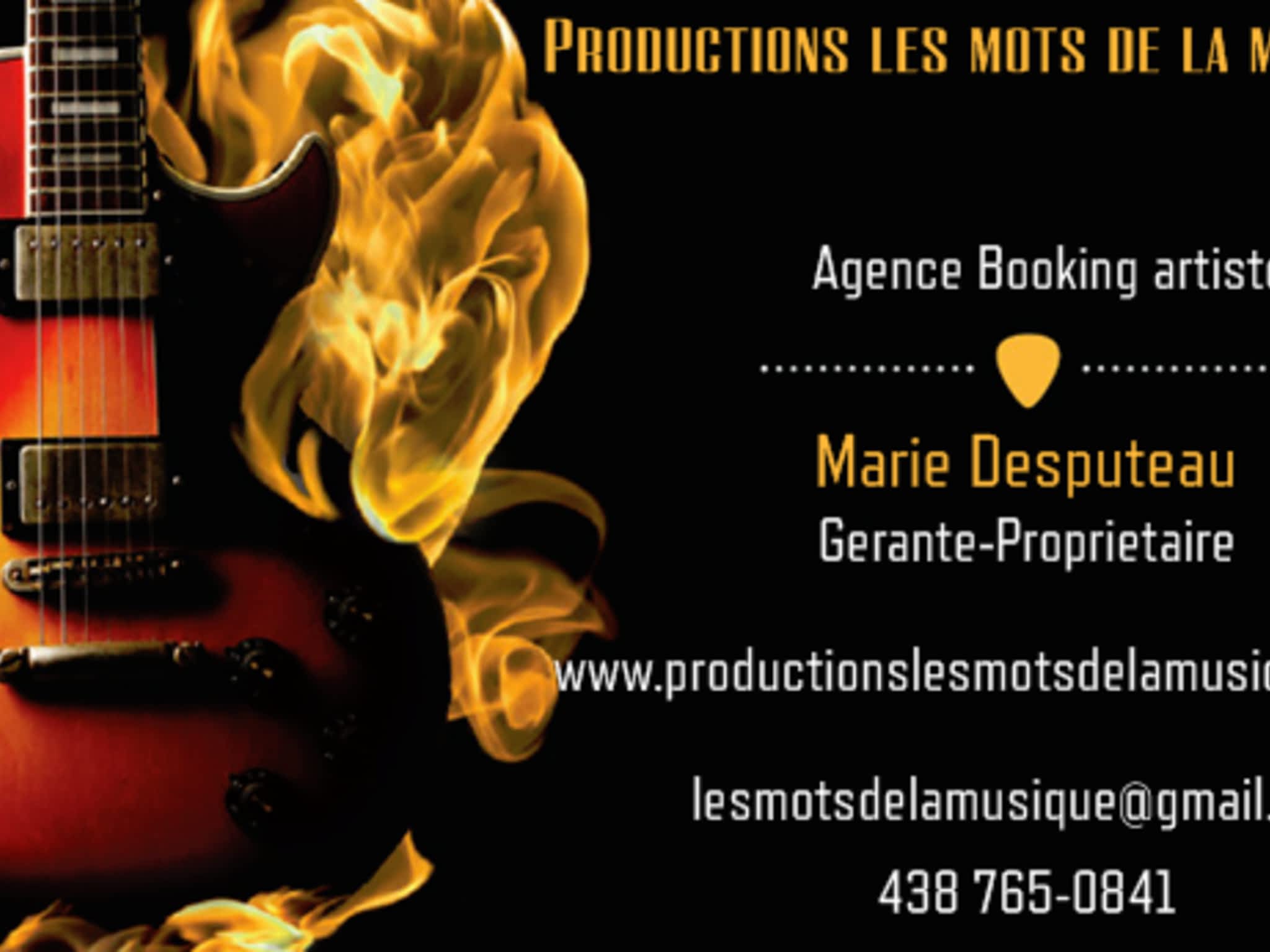 photo Productions les mots de la musique