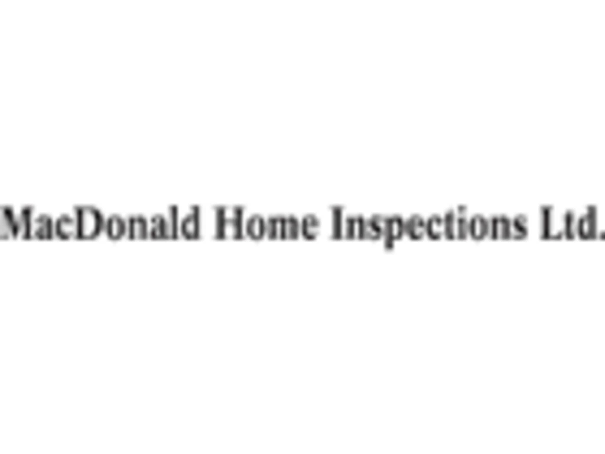 photo MacDonald Home Inspections Ltd