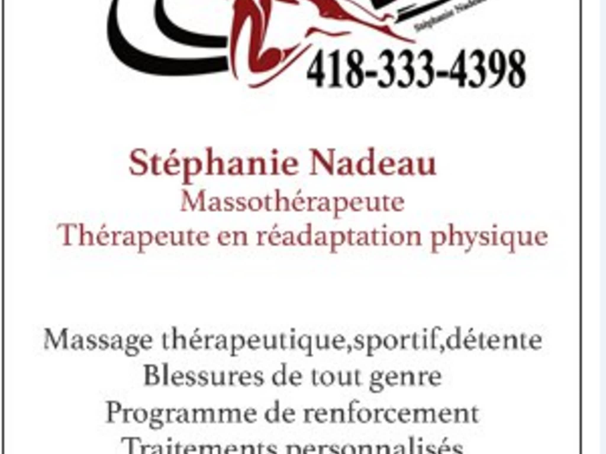 photo Massothérapie SN Stéphanie Nadeau