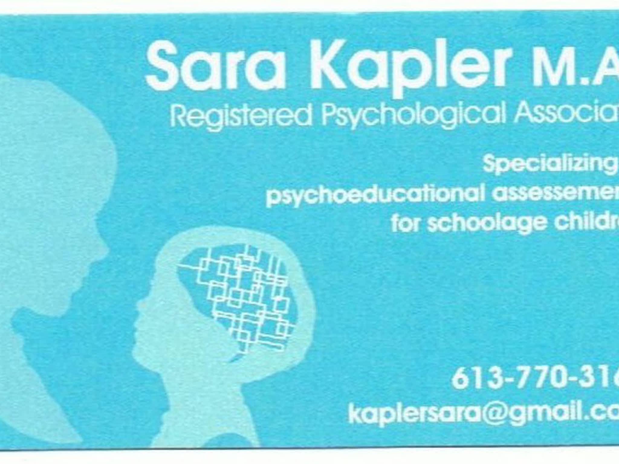 photo Sara Kapler - Psychological Associate