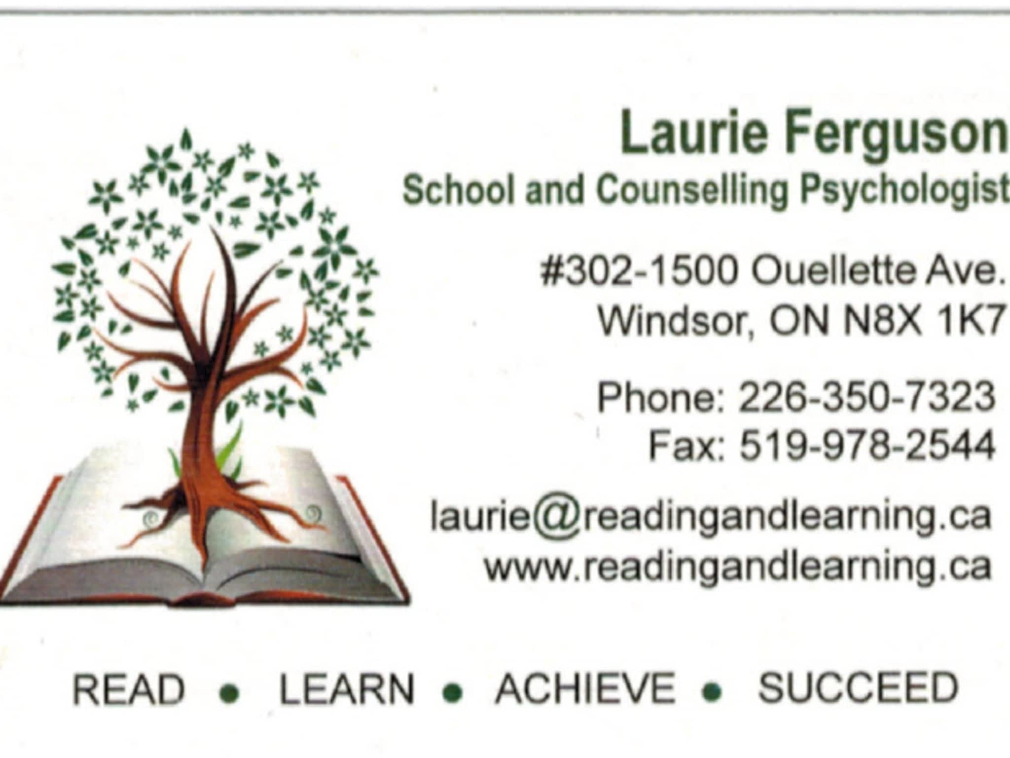 photo Laurie Ferguson - School and Counselling Psychology