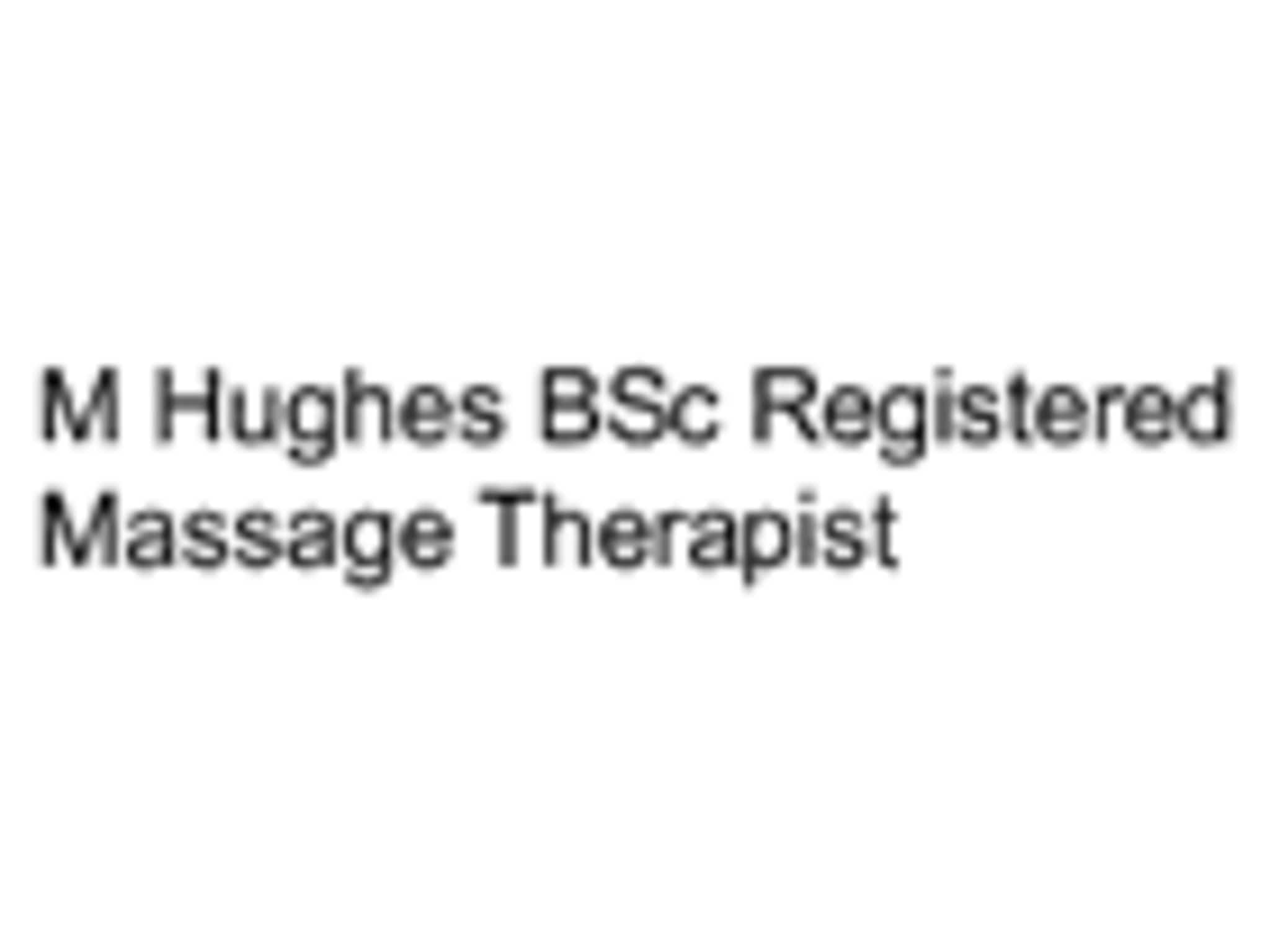 photo M Hughes Registered Massage Therapy