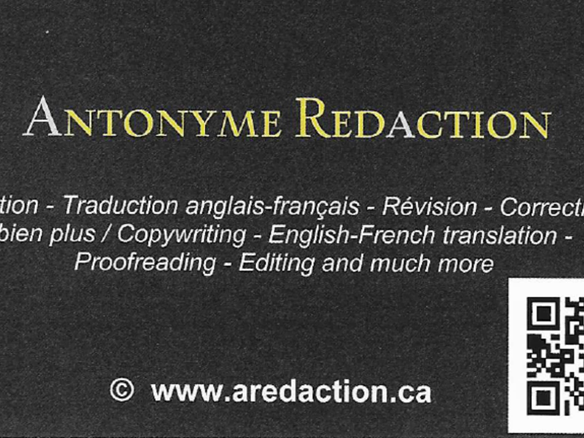 photo Antonyme Rédaction