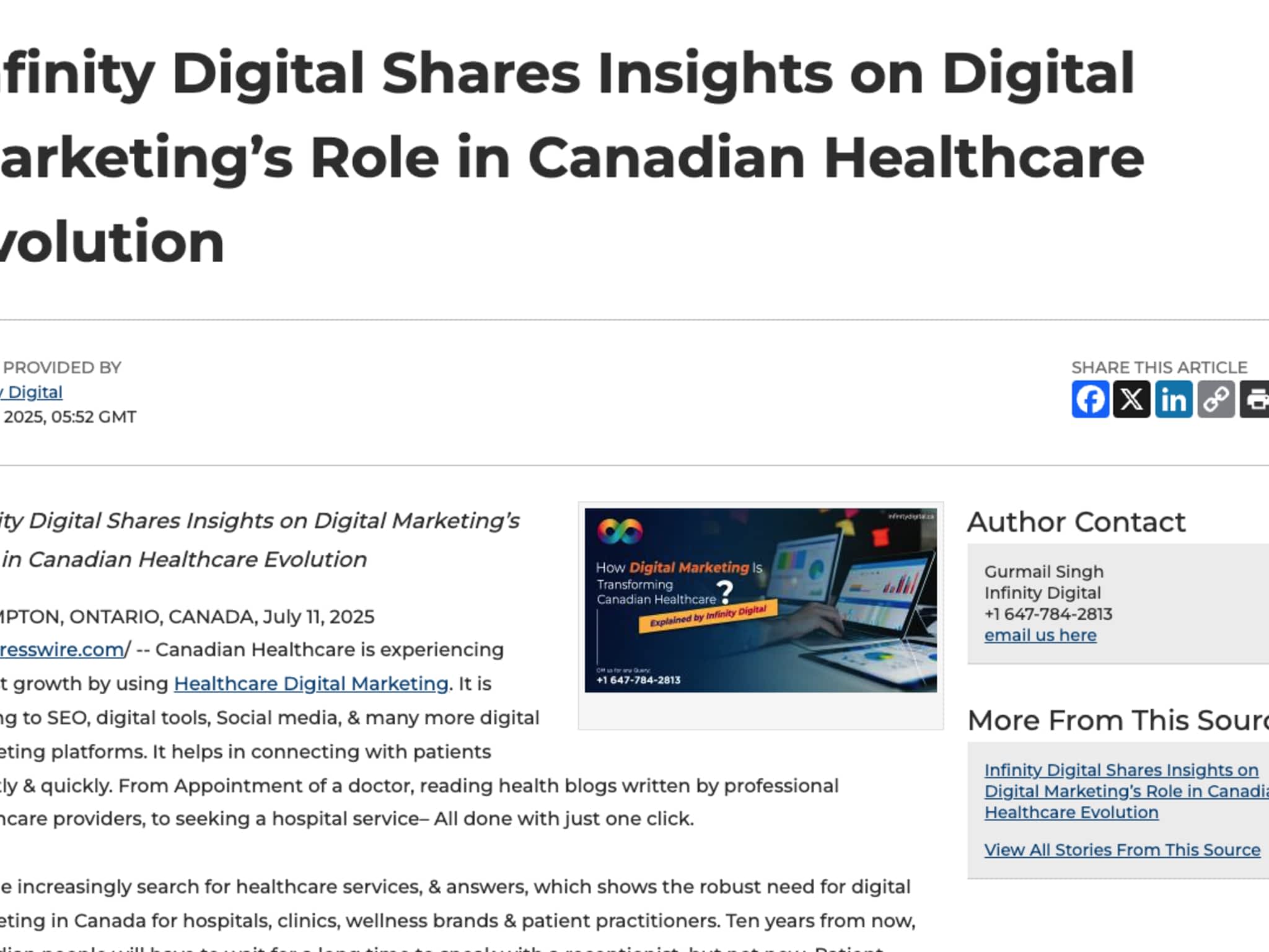 photo Infinity Digital Mississauga | Digital Marketing & Web Design Agency