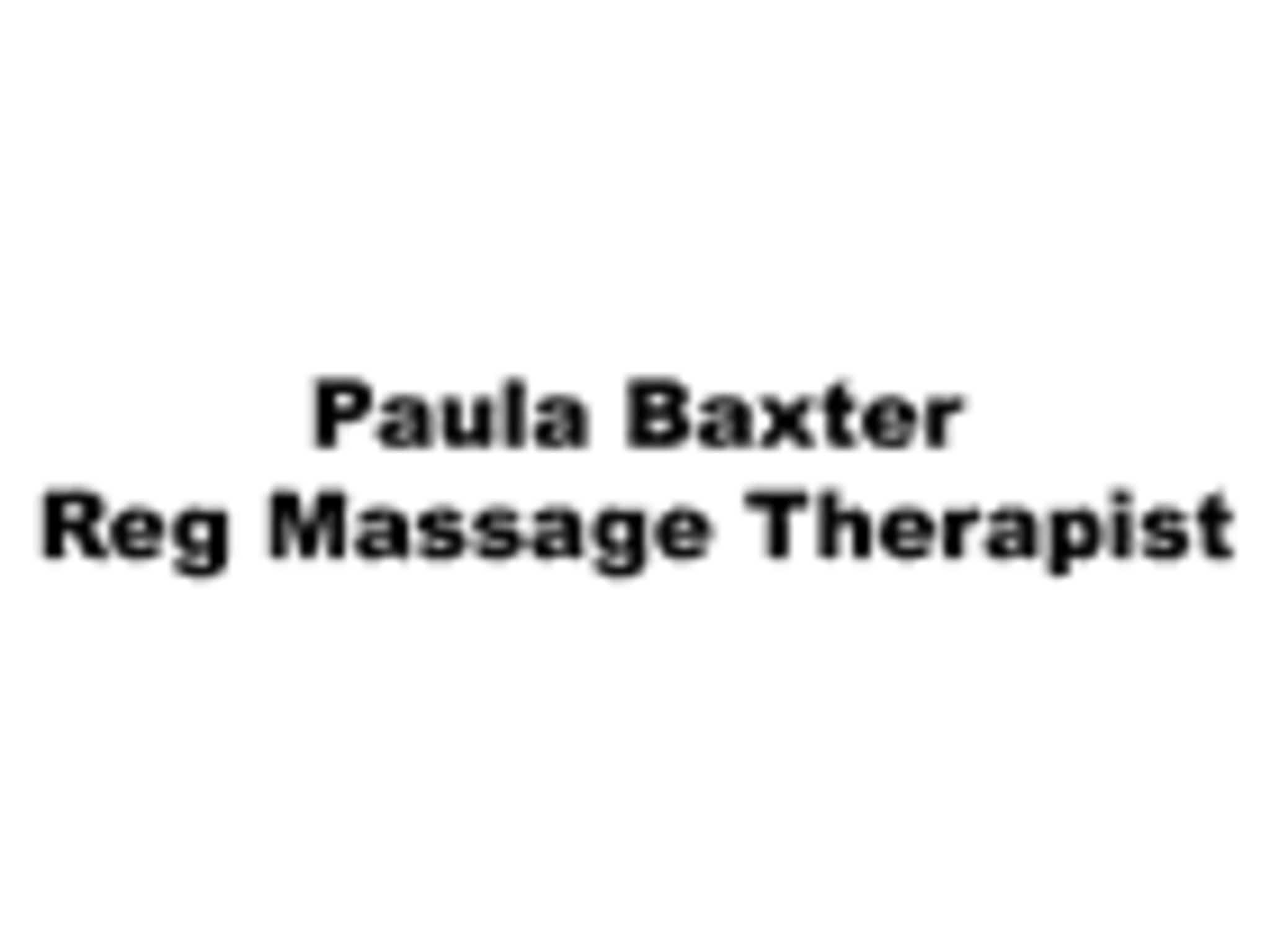 photo Paula Baxter Reg Massage Therapist