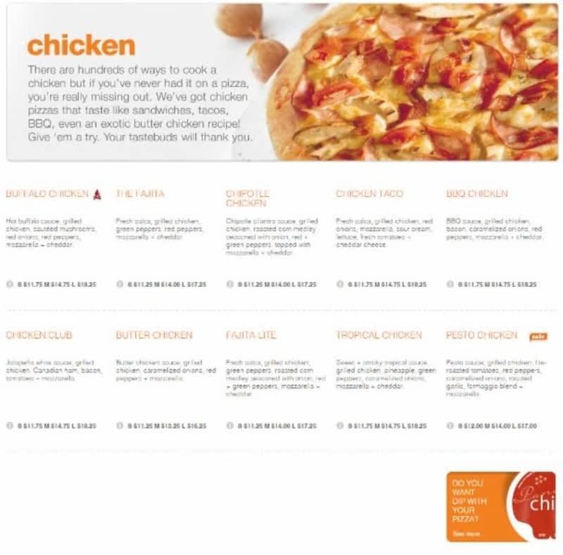 Panago deals pizza menu