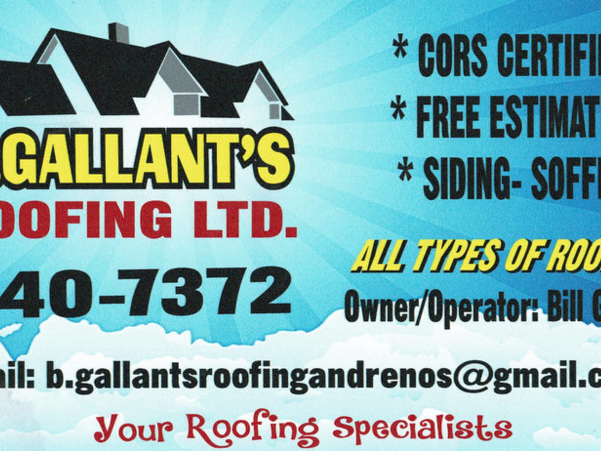 photo B. Gallant's Roofing & Renos
