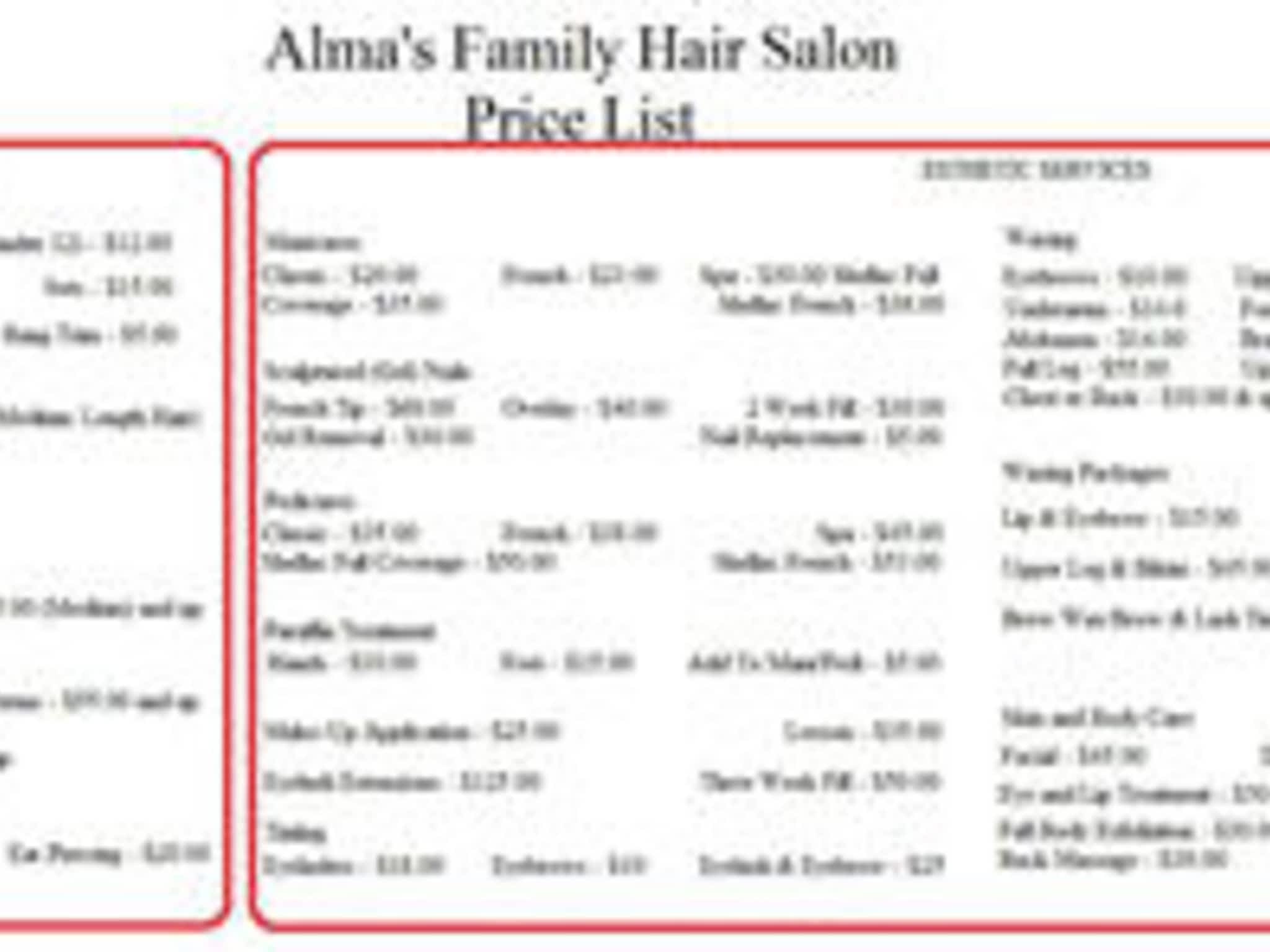 photo Alma's Family Hair Salon