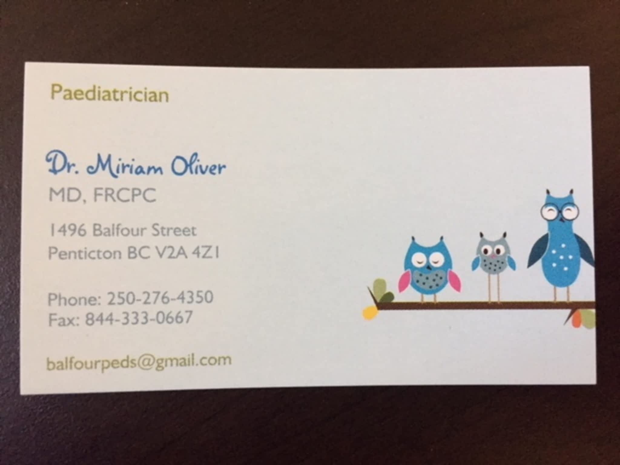 photo Dr. Miriam Oliver