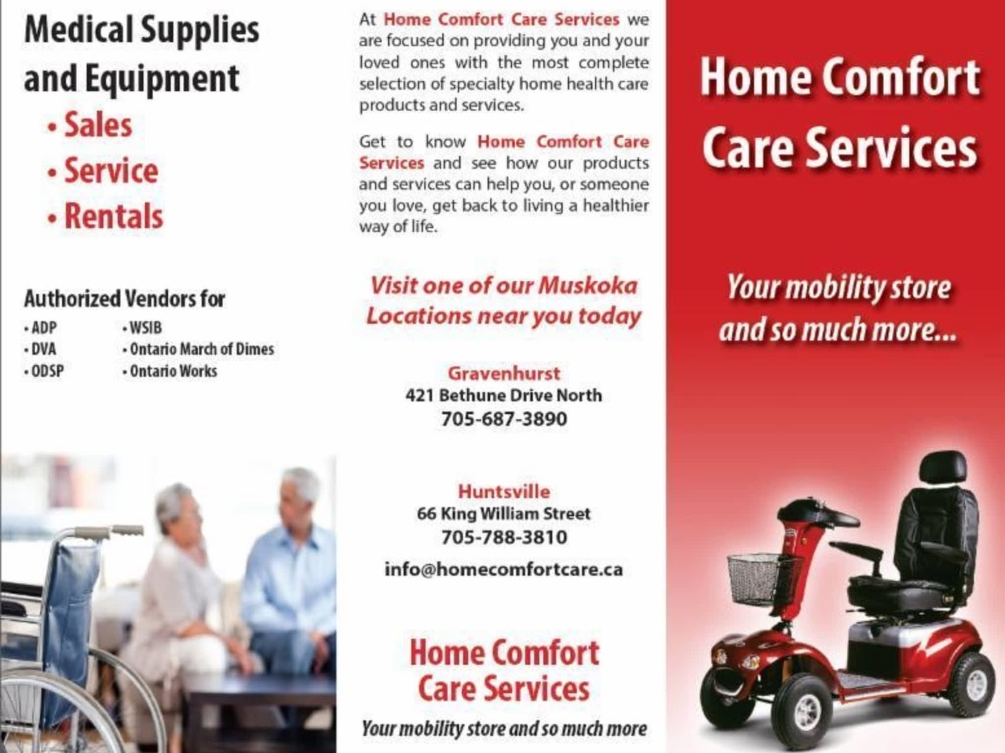 Home Comfort Care Services Gravenhurst, ON 355 Béthune Dr N Canpages