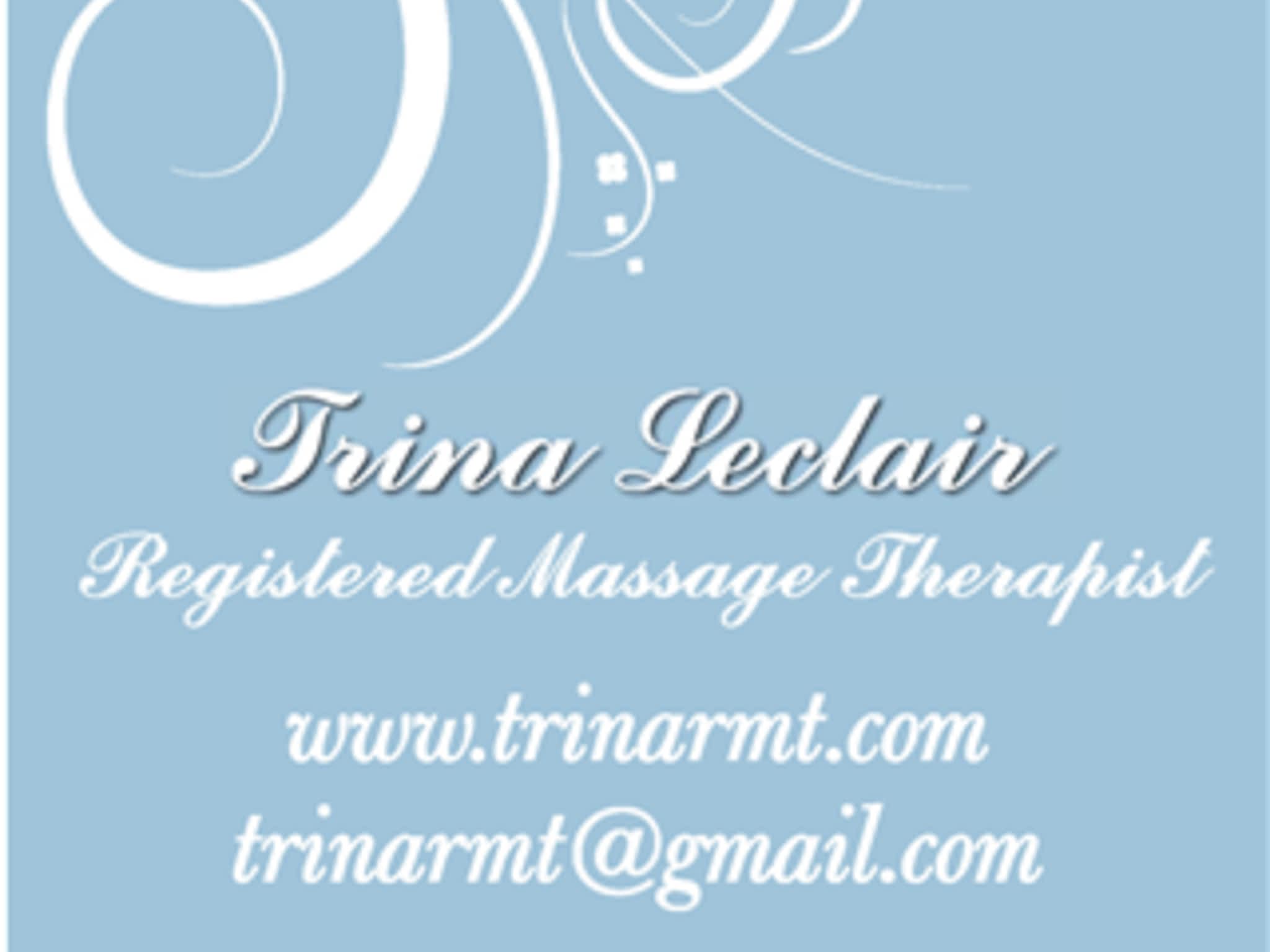 photo Trina Leclair, Registered Massage Therapist