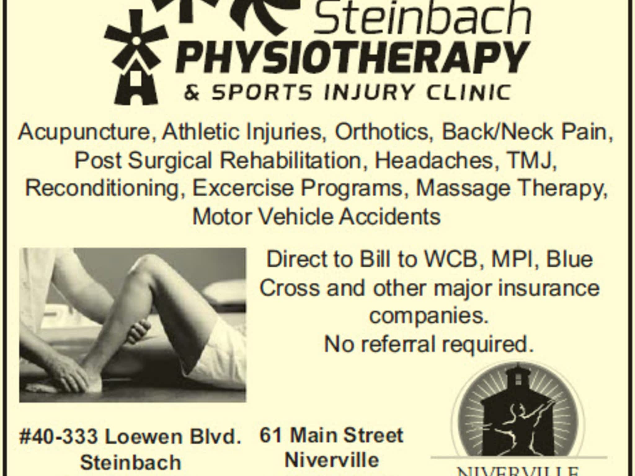 photo Niverville Physiotherapy And Sport Injury Clinic Inc