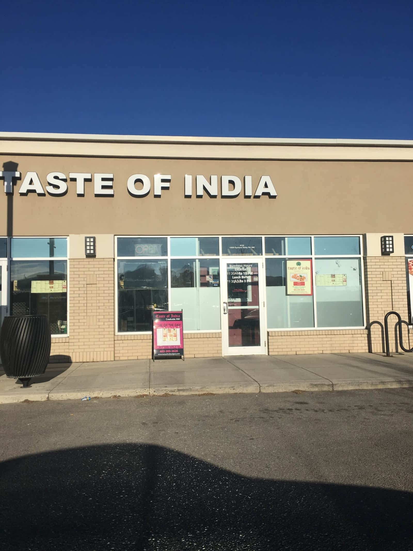 Taste of India CreekSide - Opening Hours - 12024 Symons Valley Rd NW ...