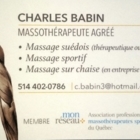 Charles Babin - Massothérapeute - Massage Therapists