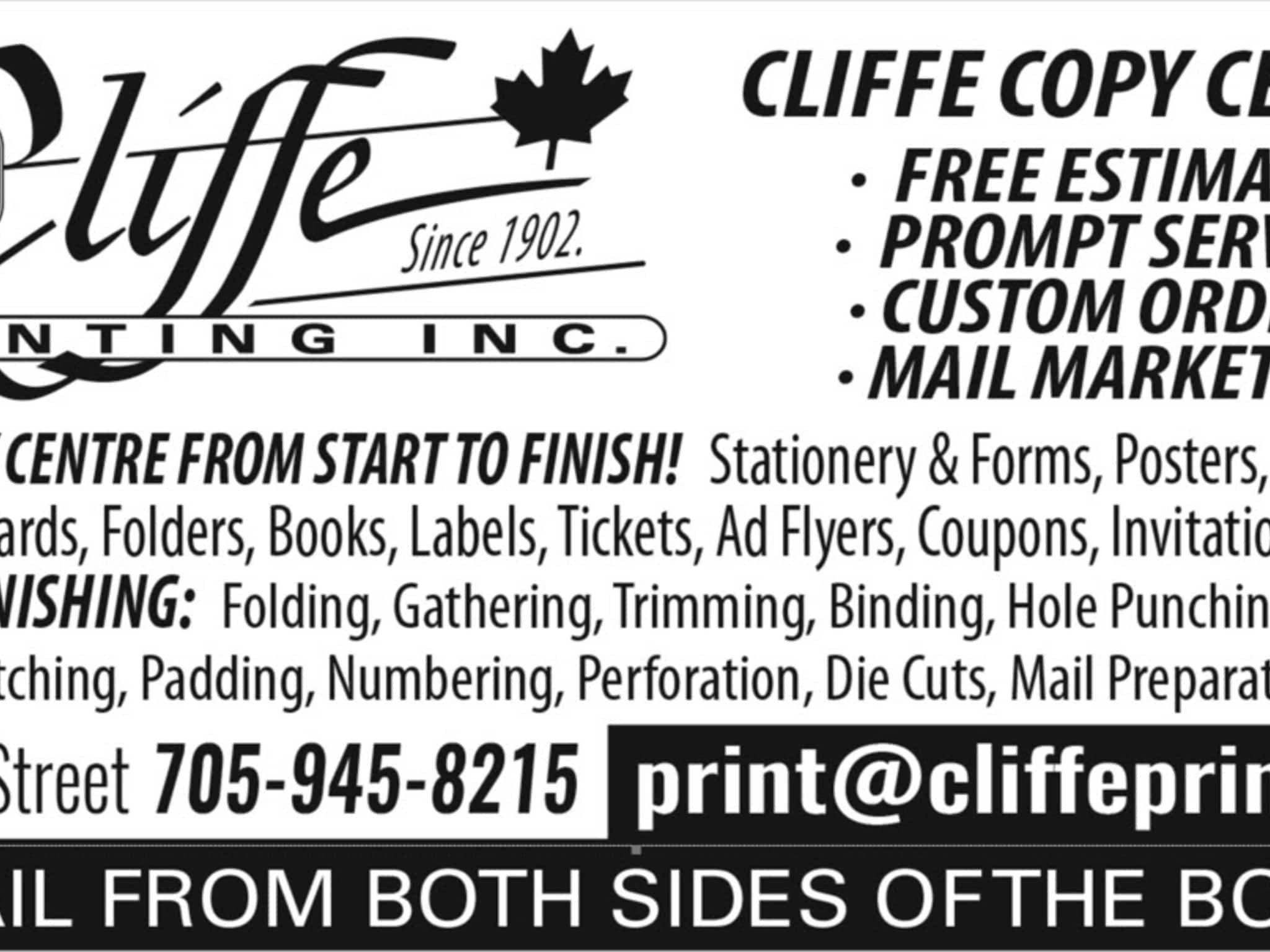 photo Cliffe Printing Inc