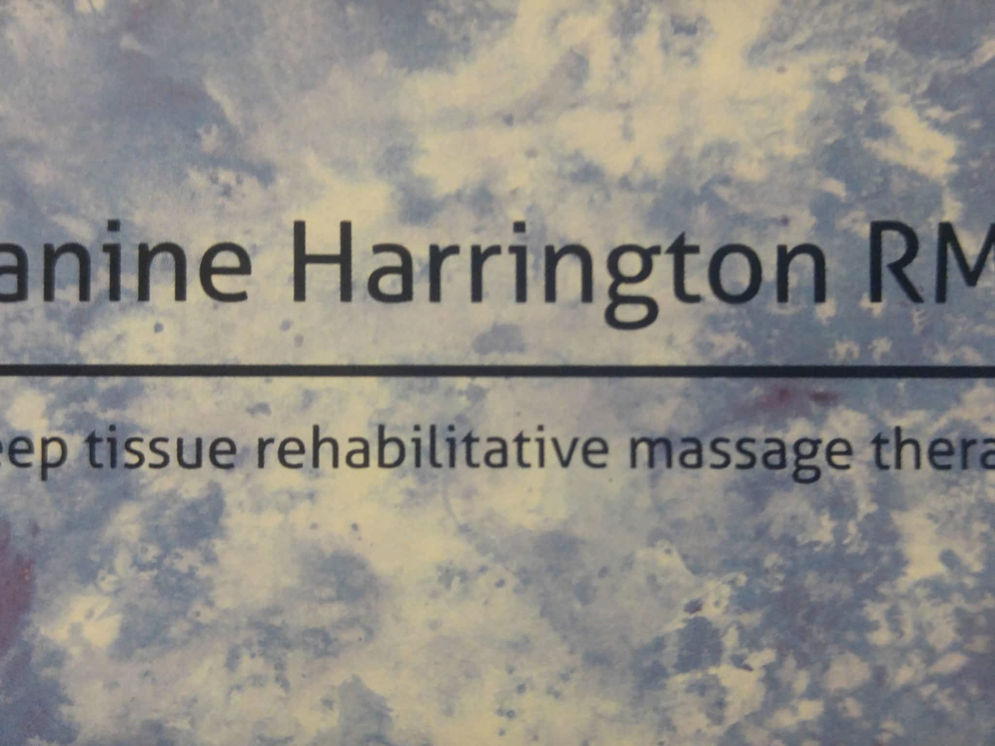 photo Janine Harrington Massage Therapy